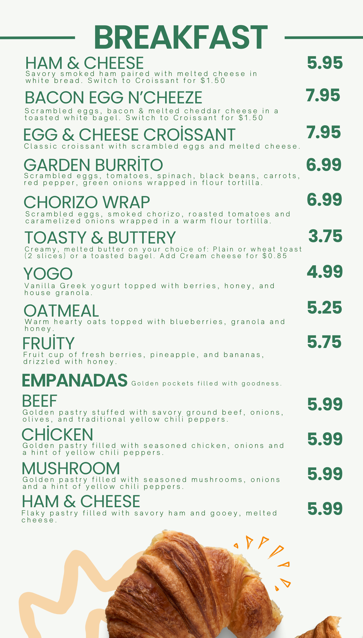 Emerald Menu Menu – Emerald Coffee Bakery